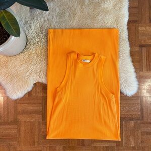 Zara Orange Casual Maxi Dress